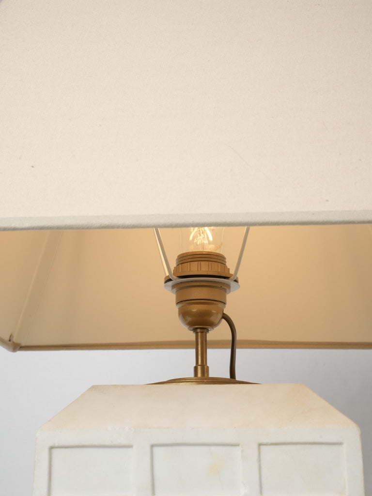 Authentic 19th-century brass column lamps