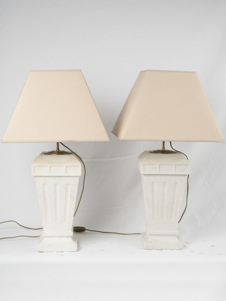 Charming 19th-century brass bedside lamps