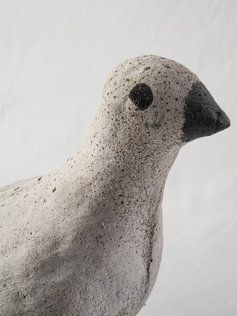 Classic vintage cement dove sculptures  