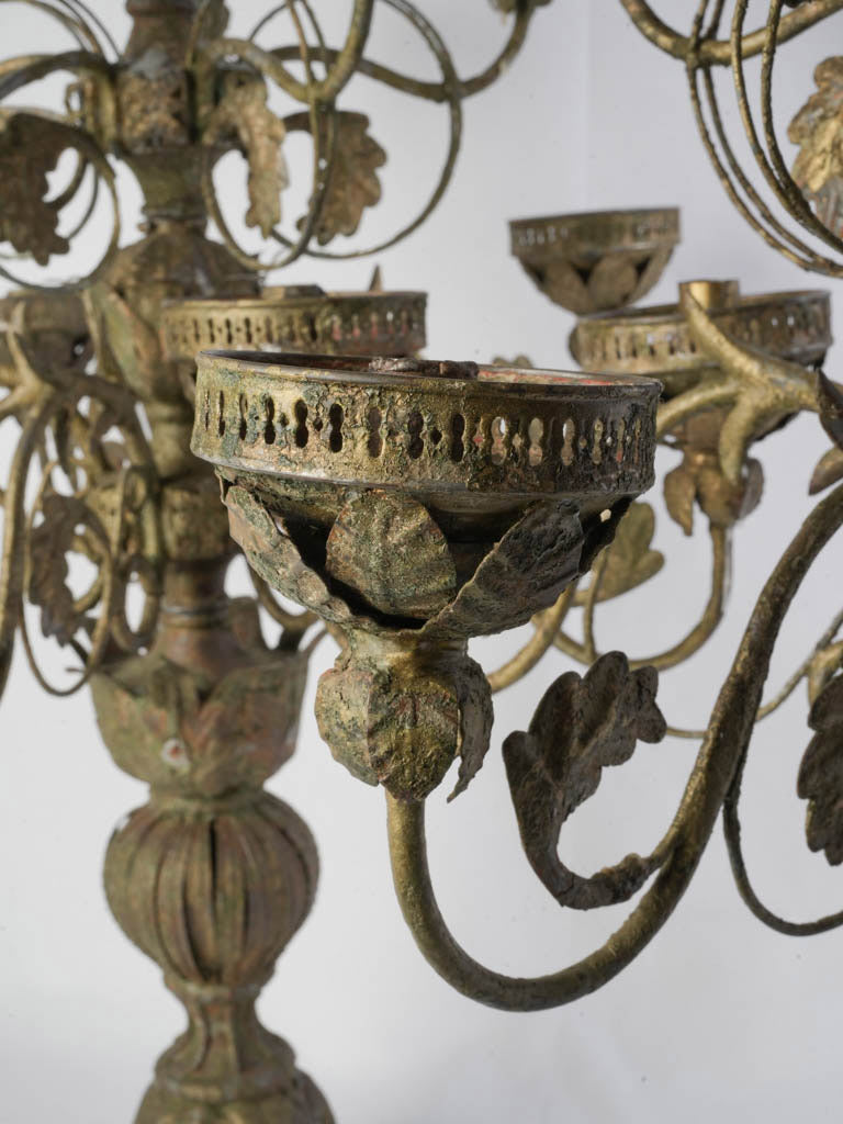 Vintage Scrolling Arms Candelabra  