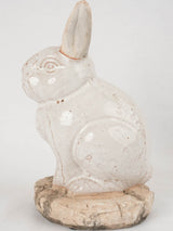 Quaint terracotta garden rabbit figurine