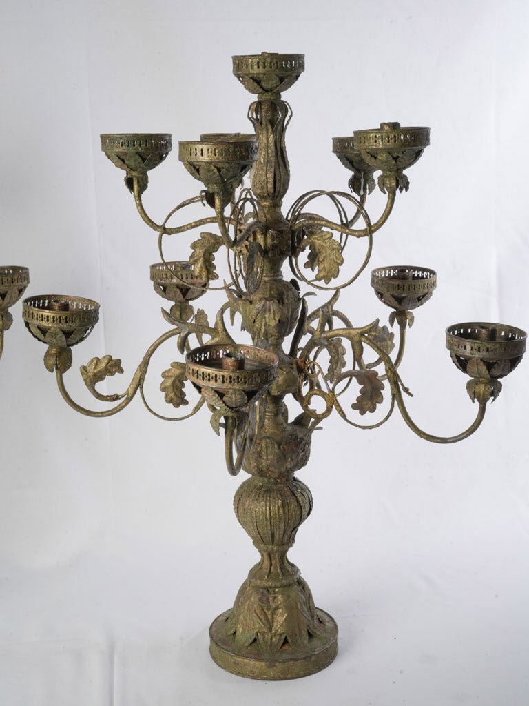 Sculptural Eleven-light Candelabra  