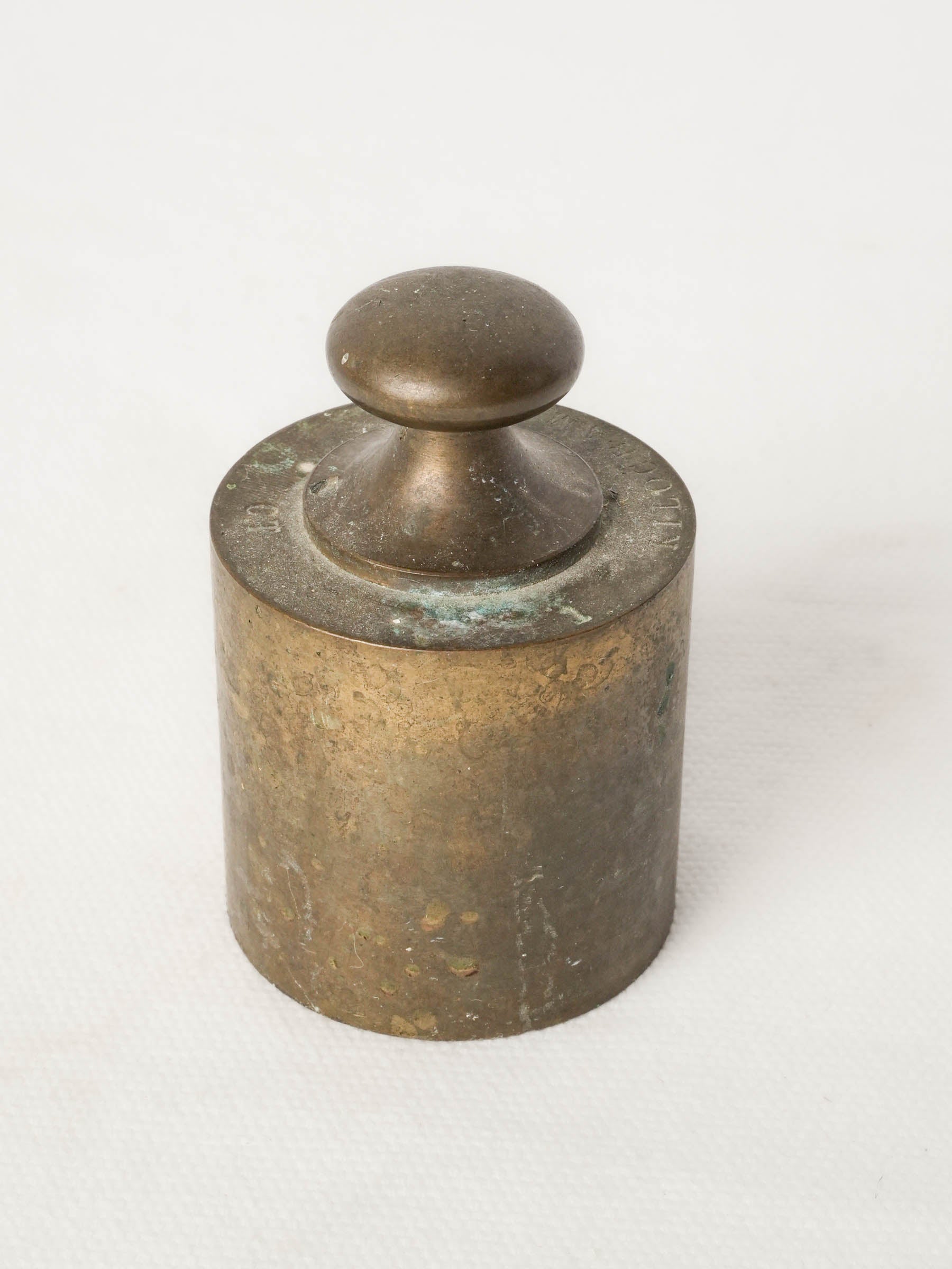 Antique French brass scale weight