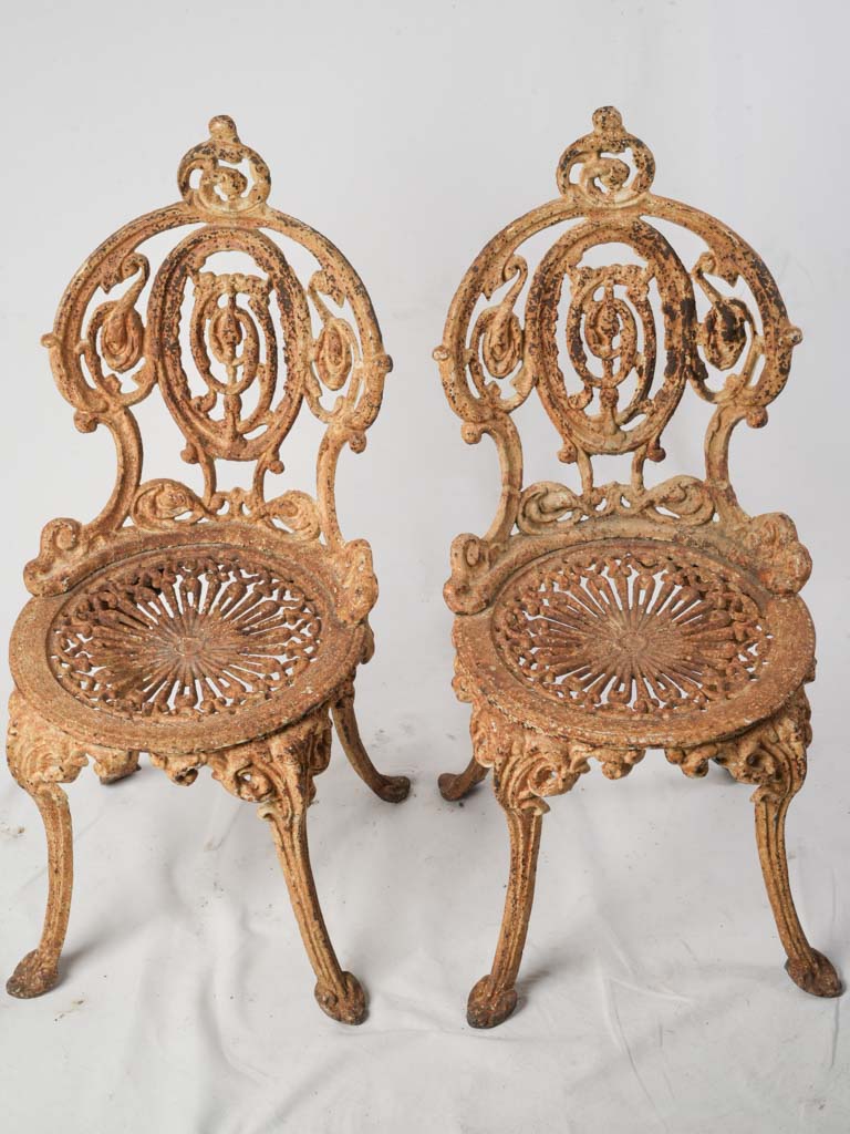 Cream painted Napoléon III chairs  