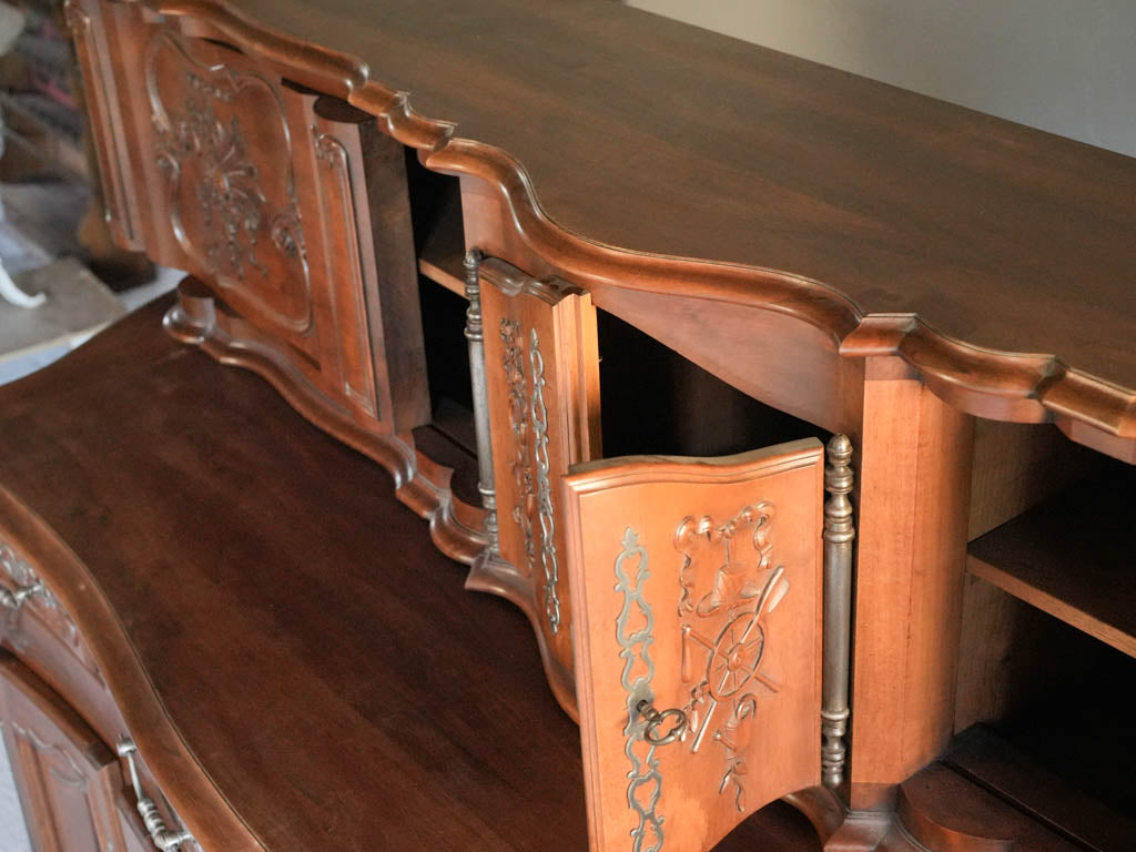 Refined traditional walnut cabinet