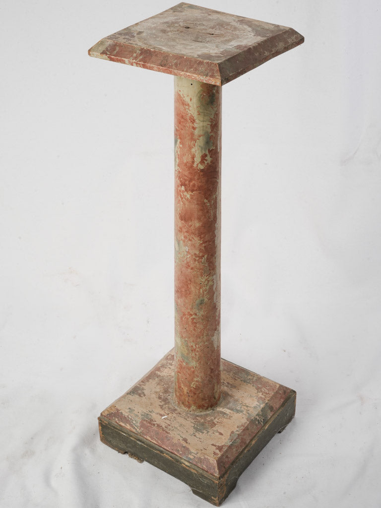 Slender French Faux-Marbre Pedestal Circa 1900 - 33¾"