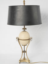 Carved ostrich egg bronze lamp