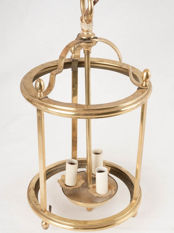 Brass 3 light lantern - 1950s - 17¾"