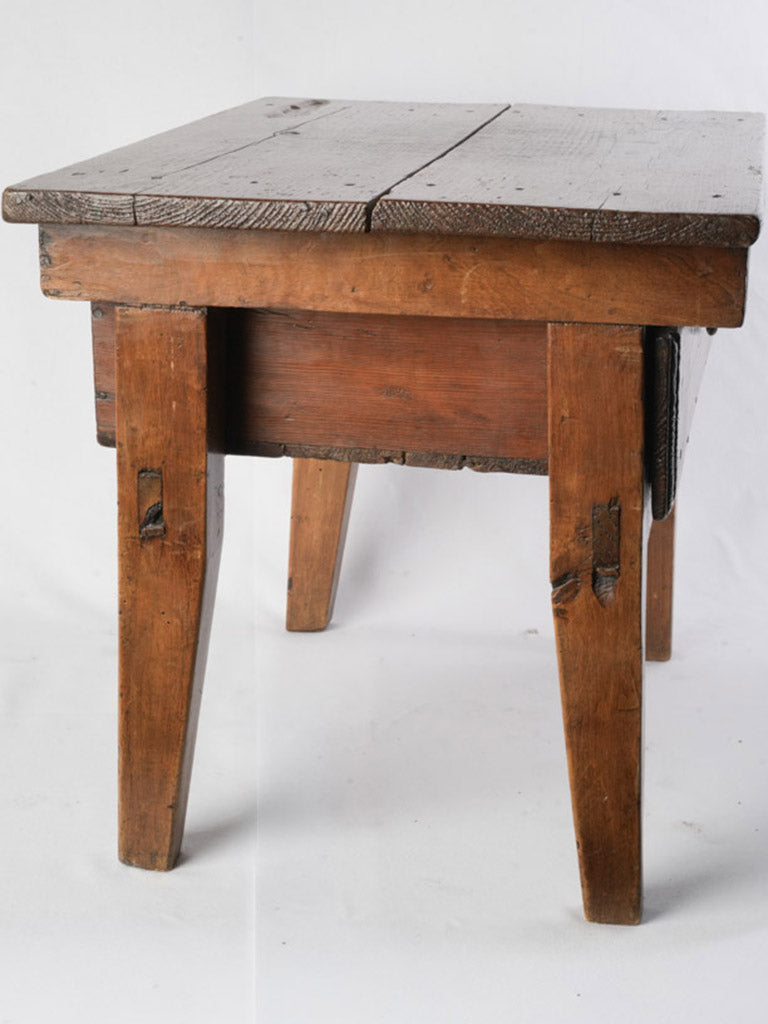 Rustic honey-toned table  