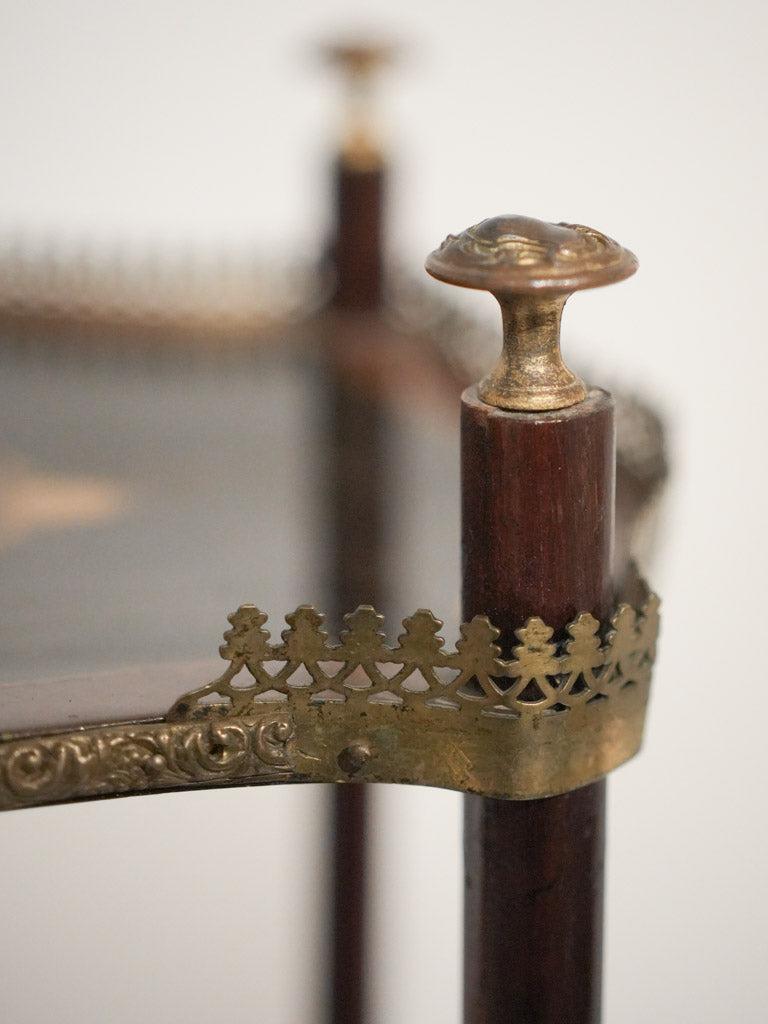 Refined 19th-century marquetry étagère