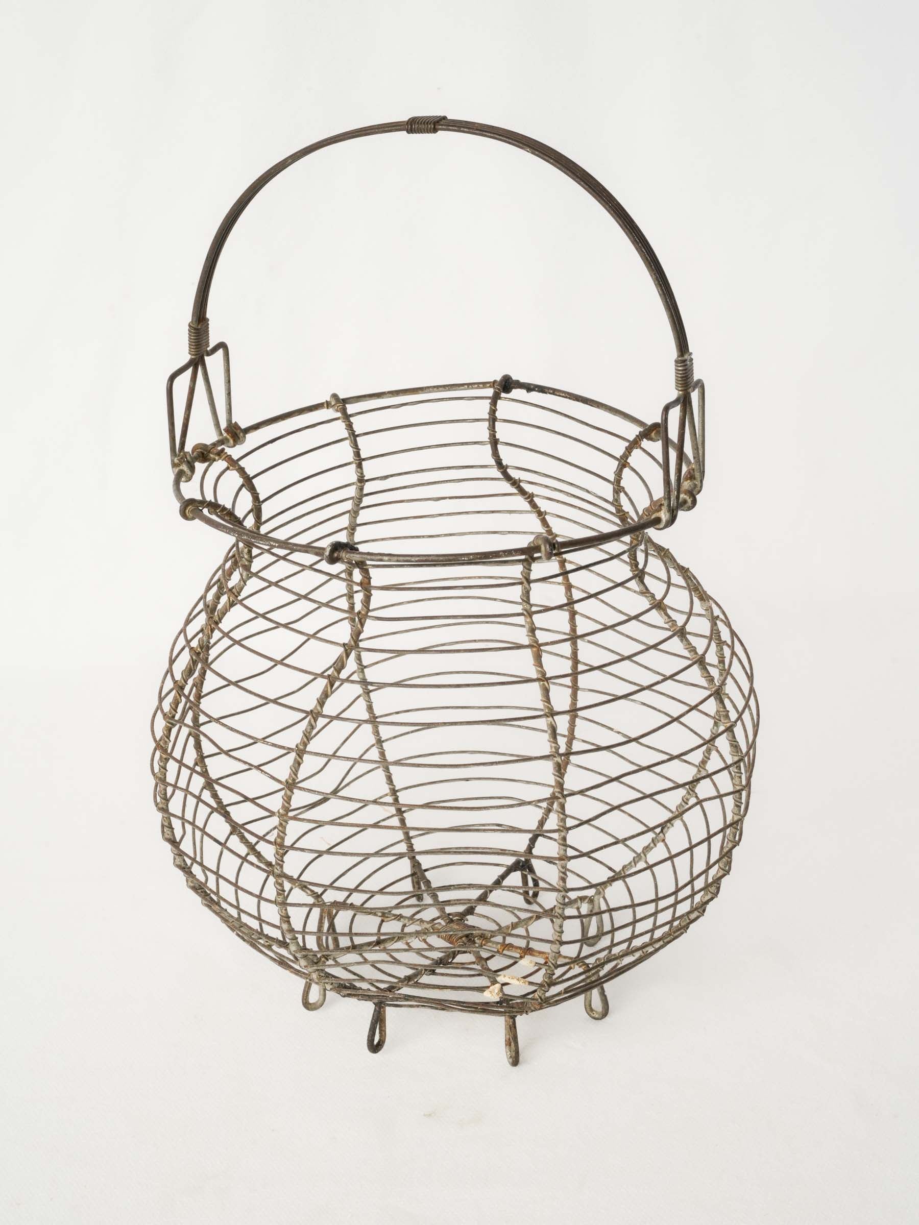 Antique French Wire Basket - For Onions