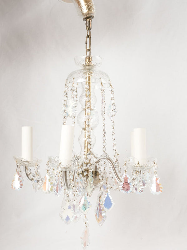Sparkling 1920s metallic finish chandelier