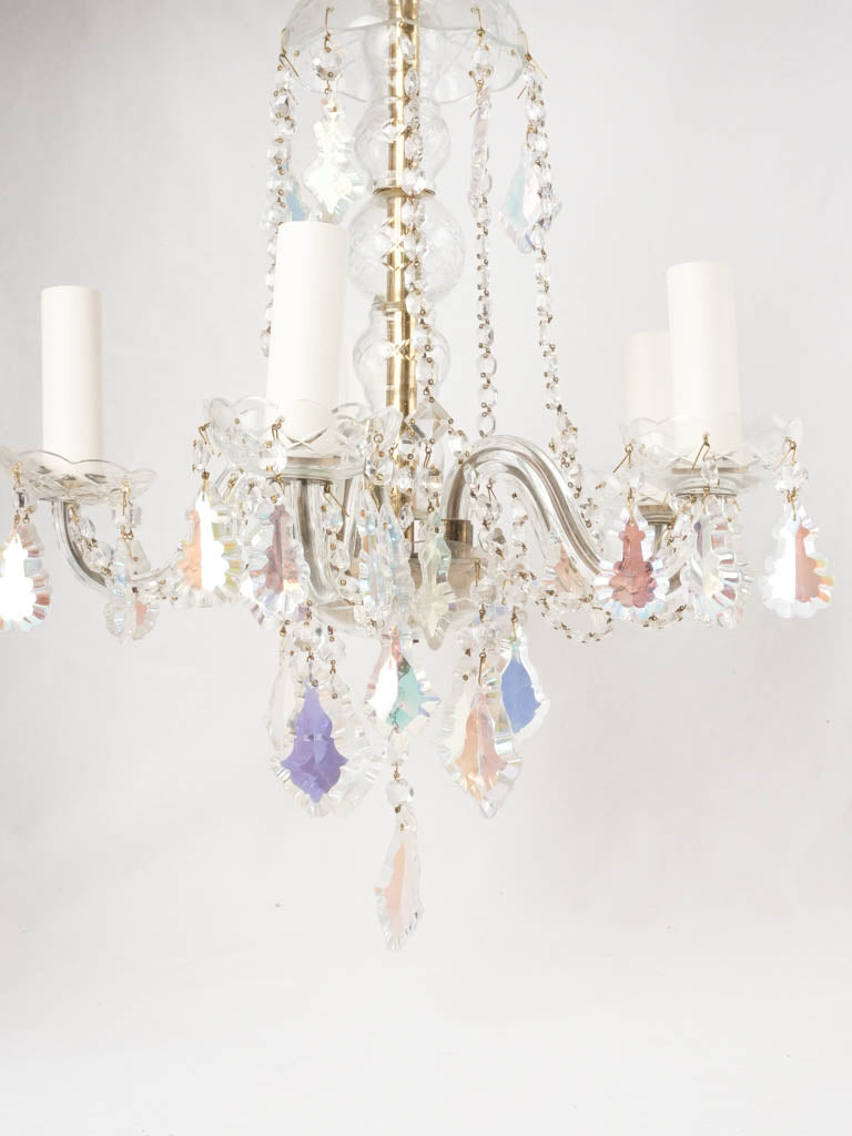 Elegant Murano style five-light chandelier
