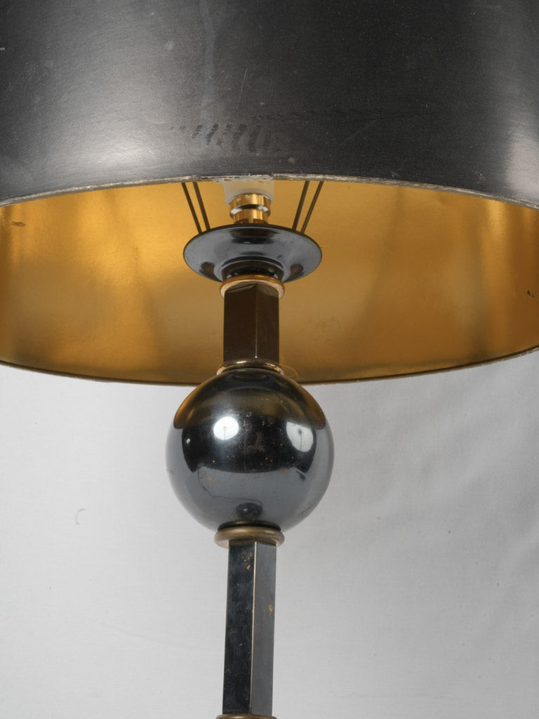 Ornate double-ball rod table lamp