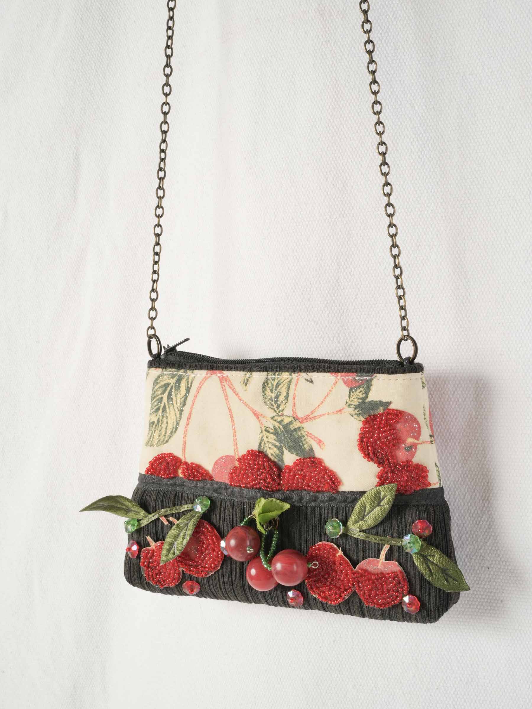 Vintage Purse with Cherries
