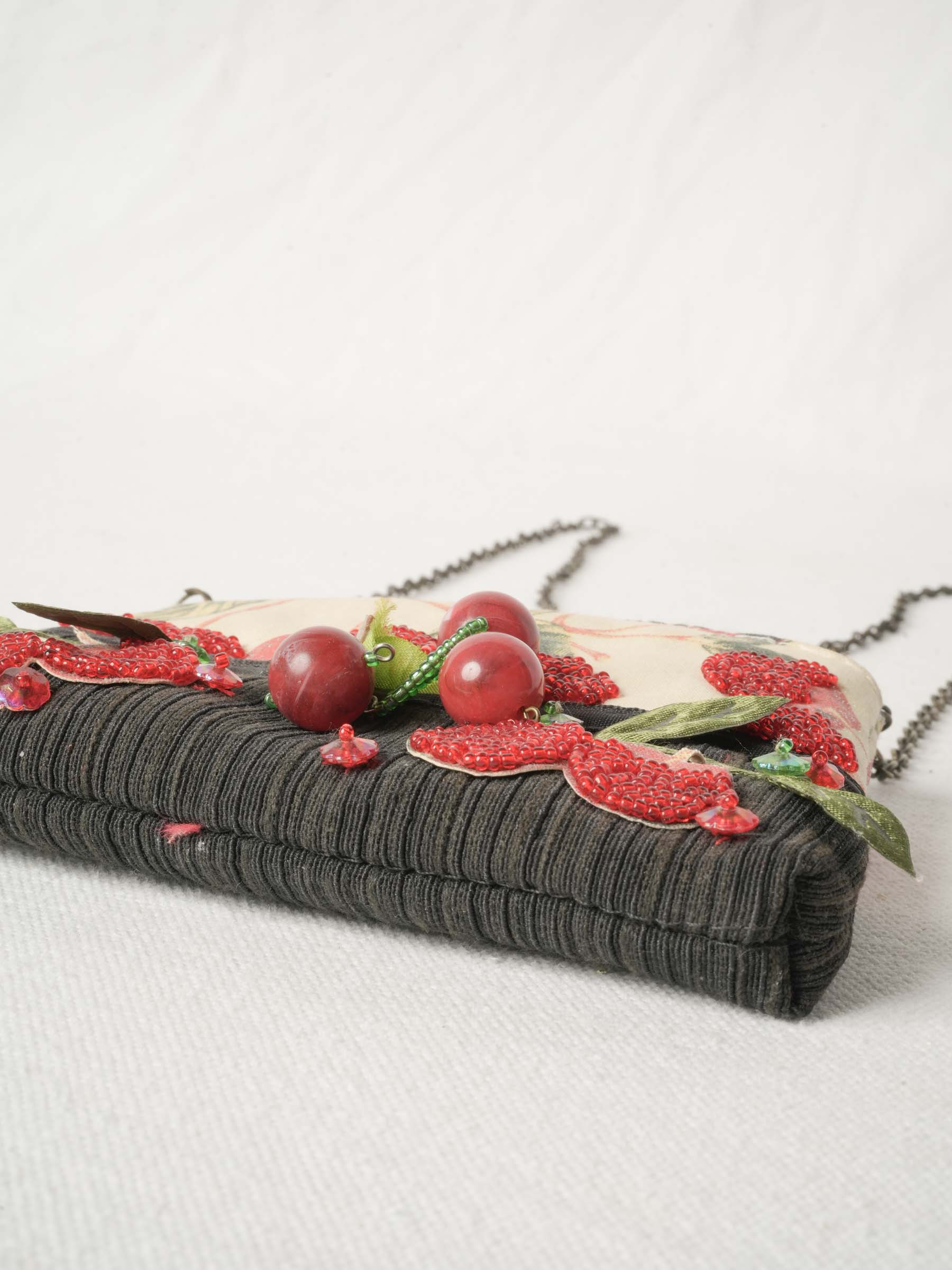 Vintage Purse with Cherries