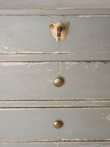 Antique French nightstand with a blue/gray patina 28"