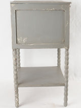Antique French nightstand with a blue/gray patina 28"