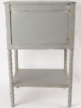 Antique French nightstand with a blue/gray patina 28"