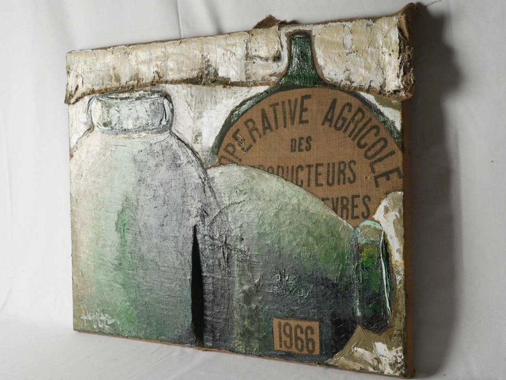 Distinctive green jars art  