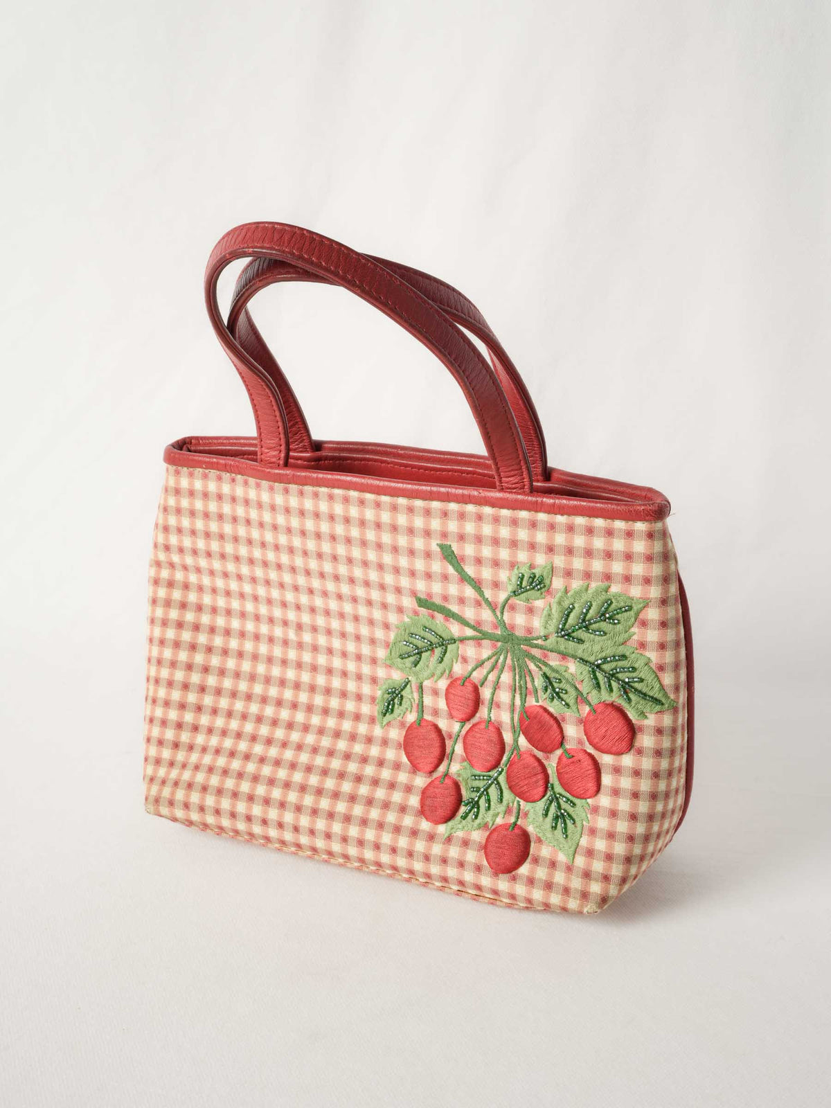Vintage Cherry-Themed Handbag