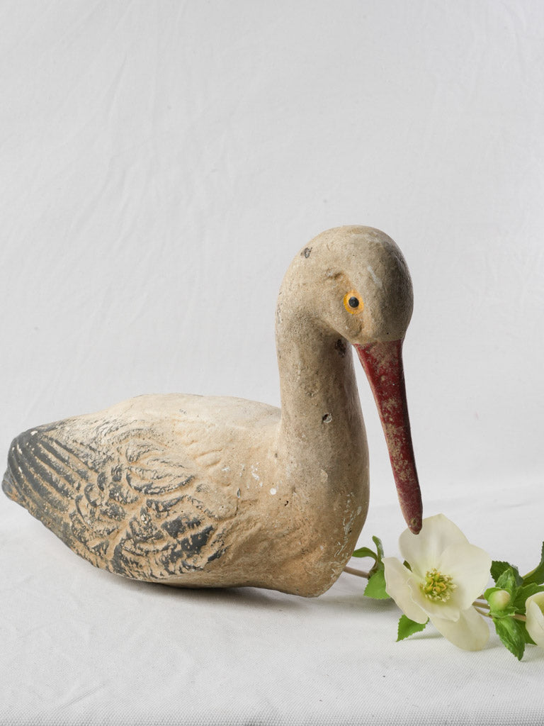 Vintage rustic hand-painted garden ornament