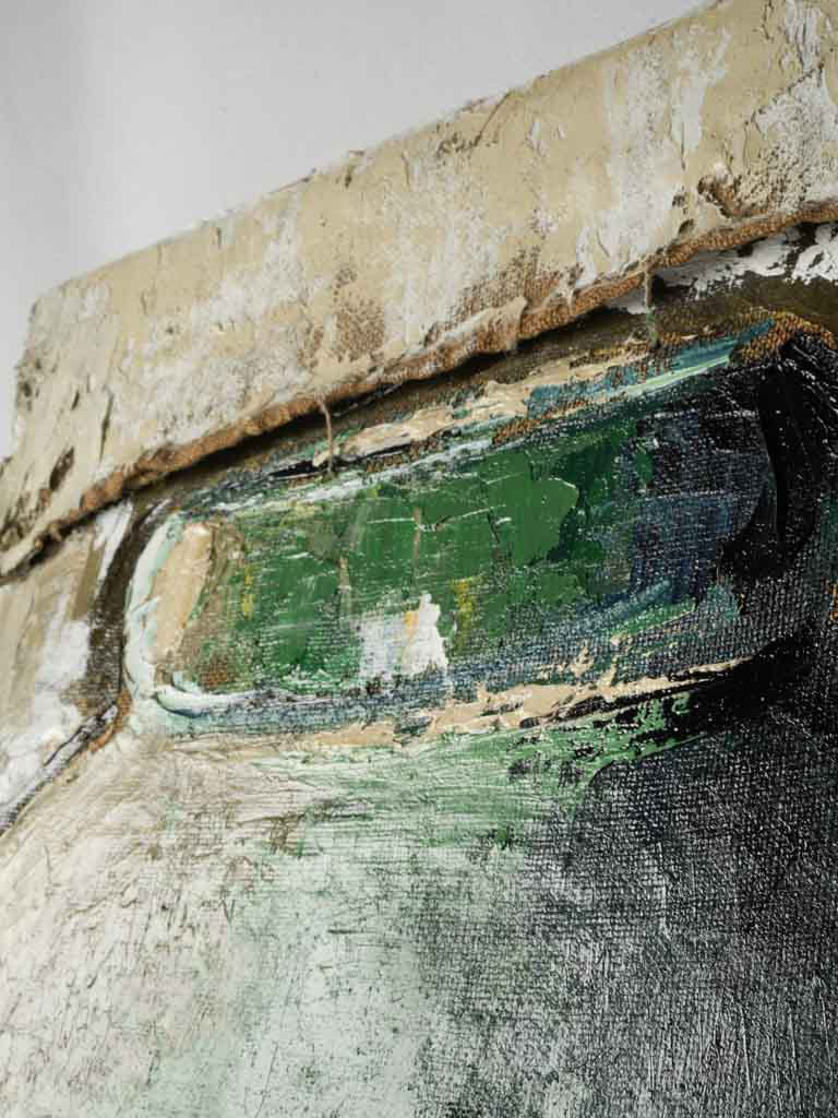 Antique colorful textured wall art  