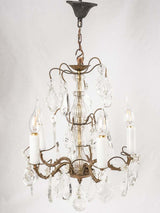 Antique French chandelier w/ 5 arms - 1900s - 17¾"