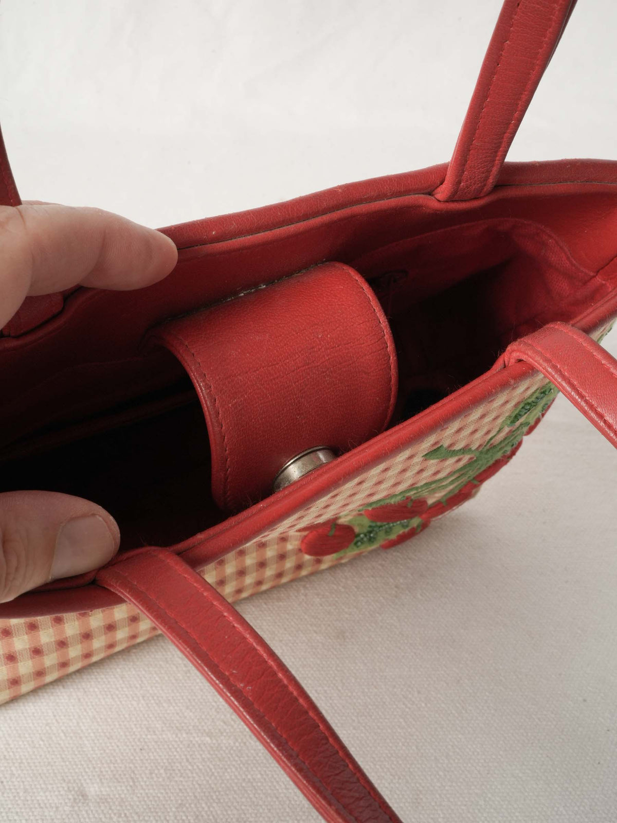 Vintage Cherry-Themed Handbag