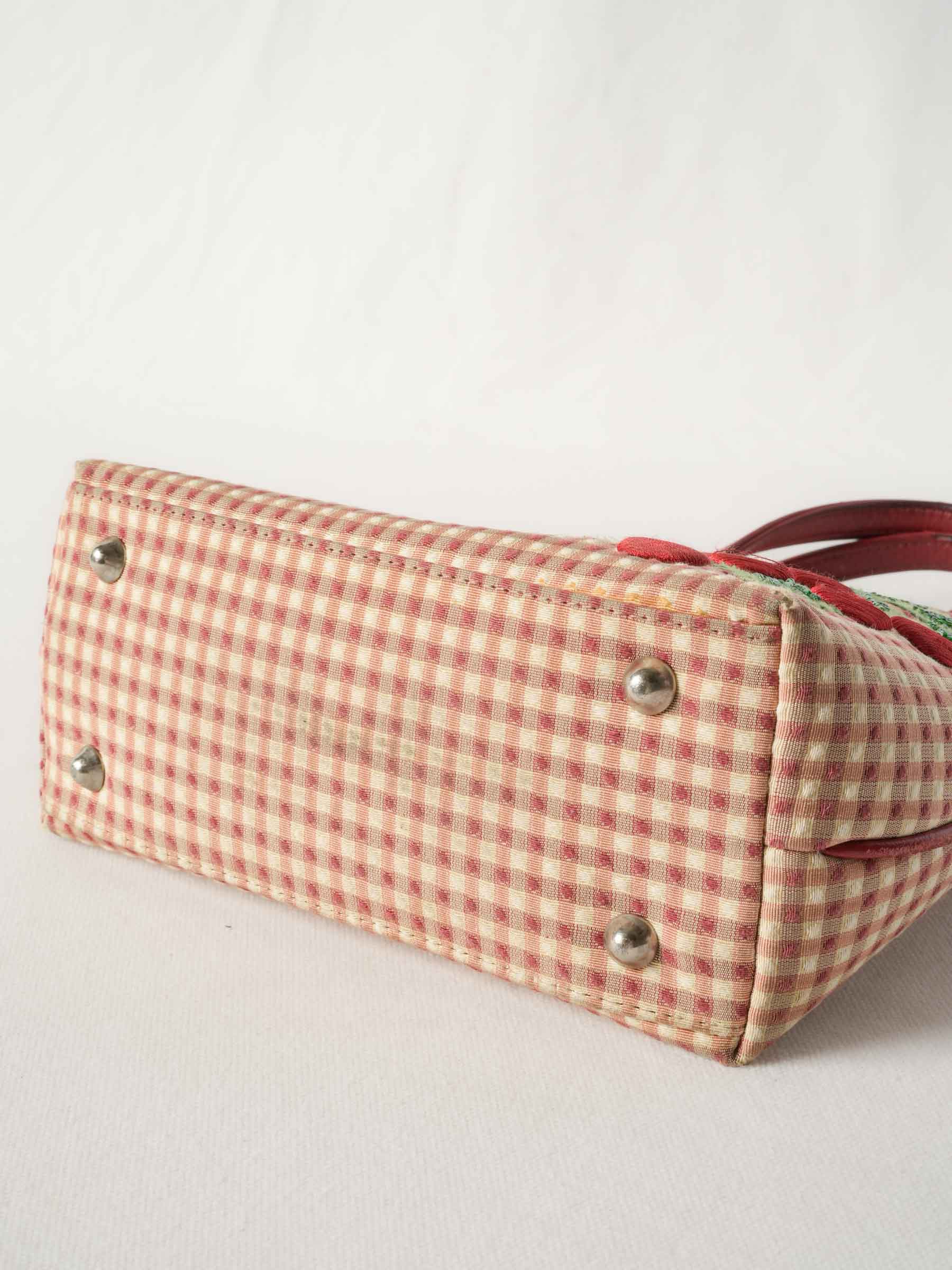 Vintage Cherry-Themed Handbag