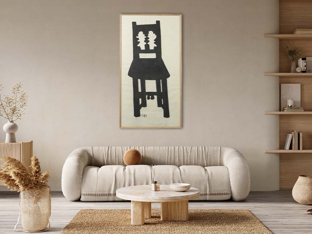 Handcrafted local vintage wooden chair