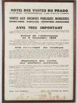 Vintage Marseille art auction rules print