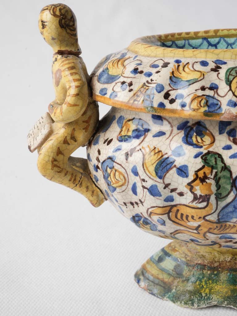 Molded pedestal footed container