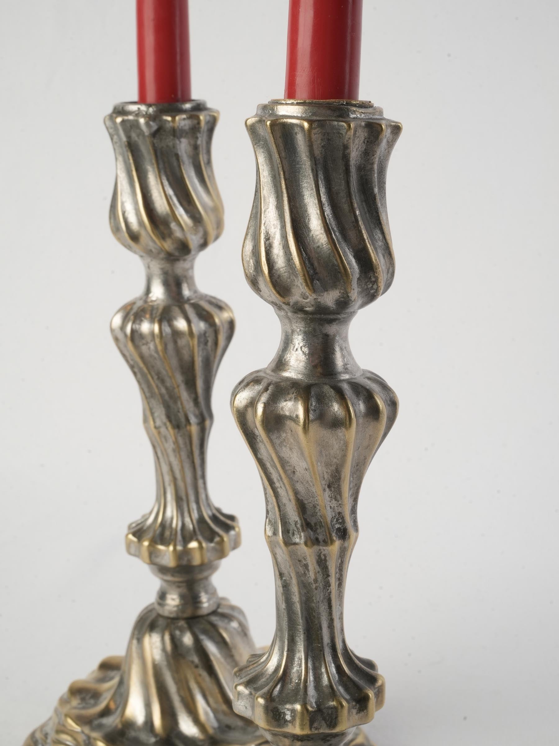 Exuberant Rococo style candlesticks