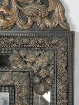 Ornate flora brass embellished mirror