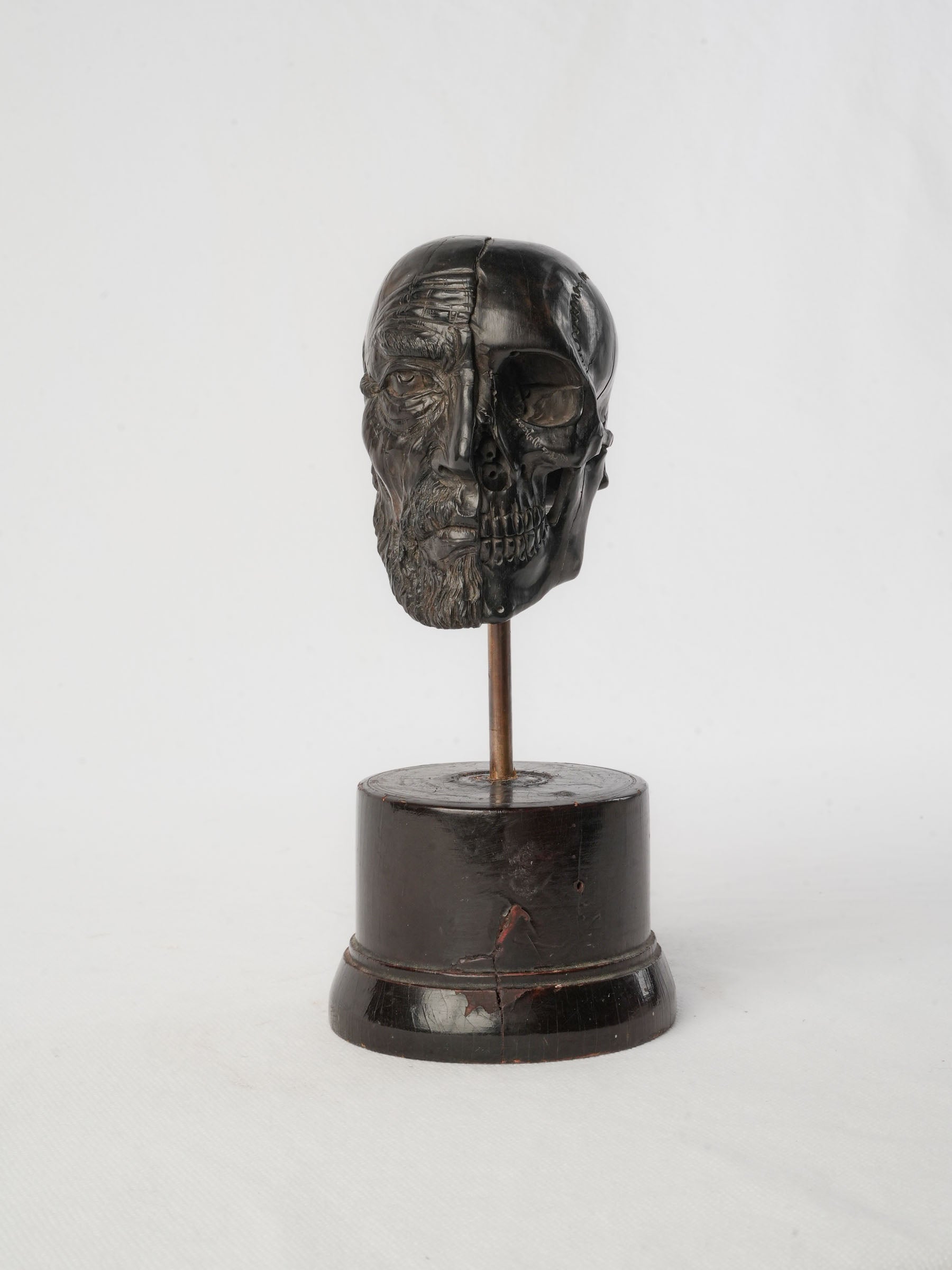 Historical memento mori sculpture