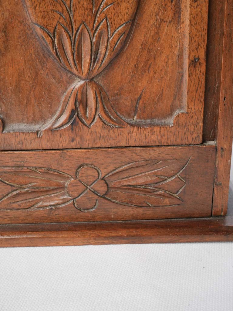 Solid walnut kitchen flour box  