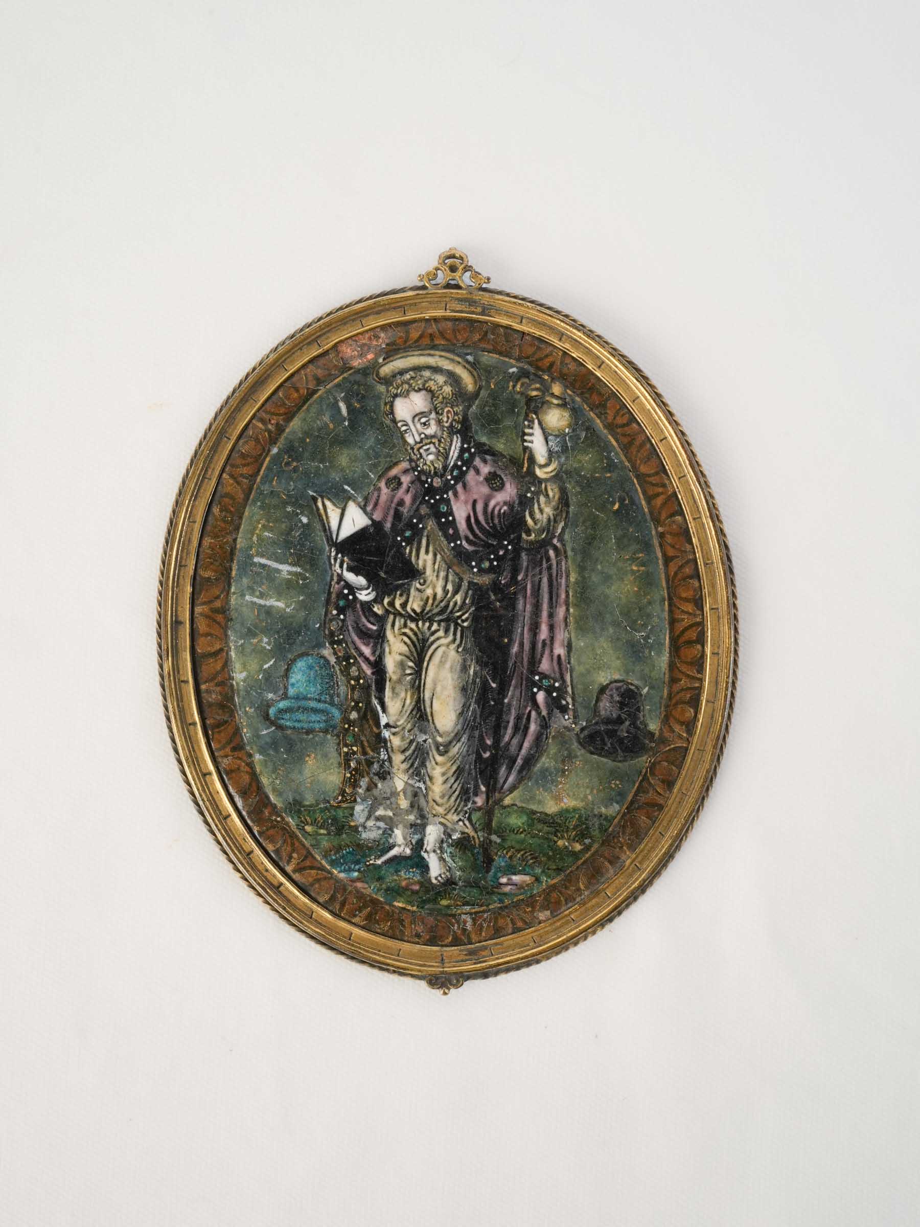 Antique Limoges copper plaque