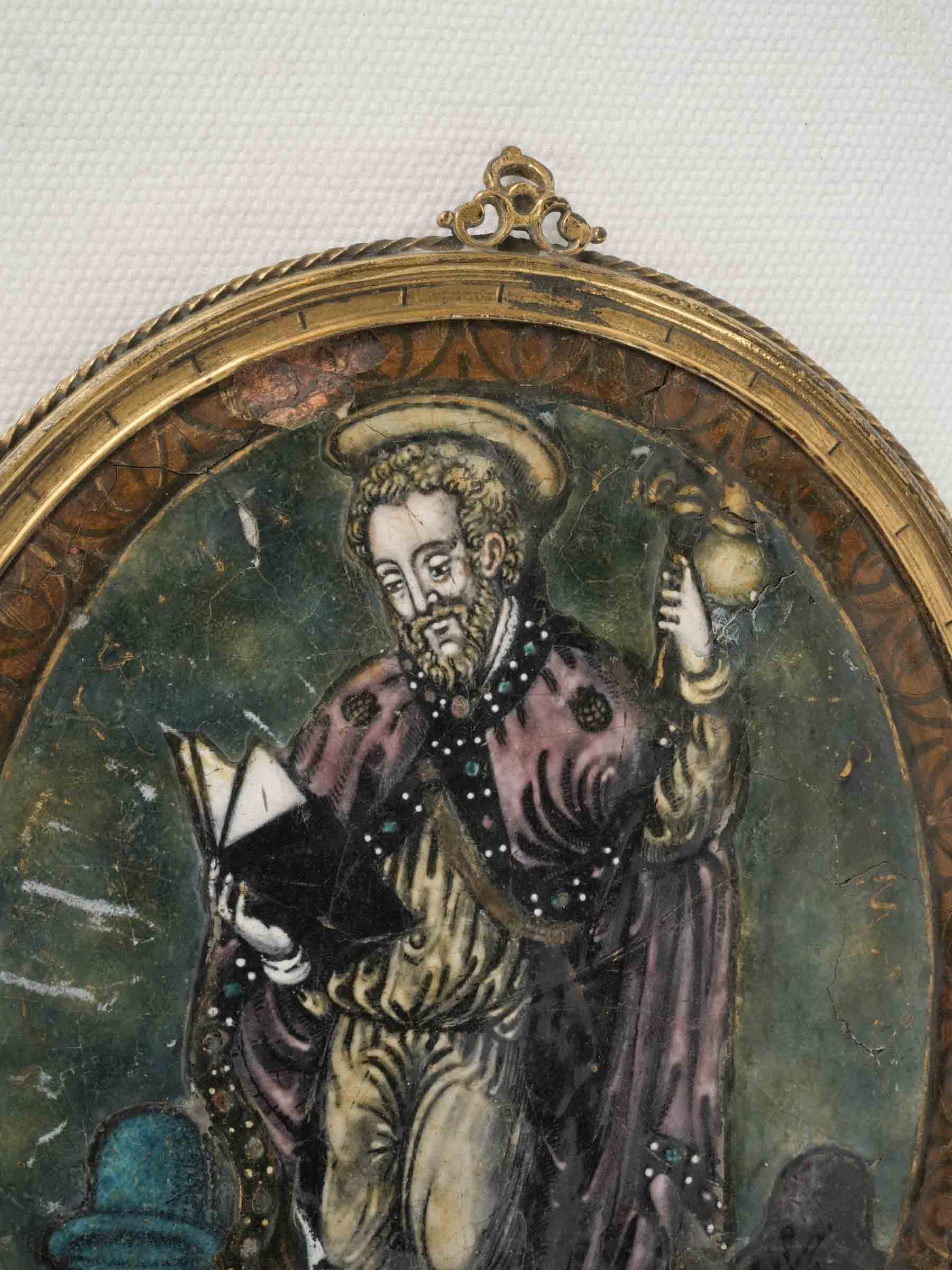 Gilt bronze framed Limoges masterpiece