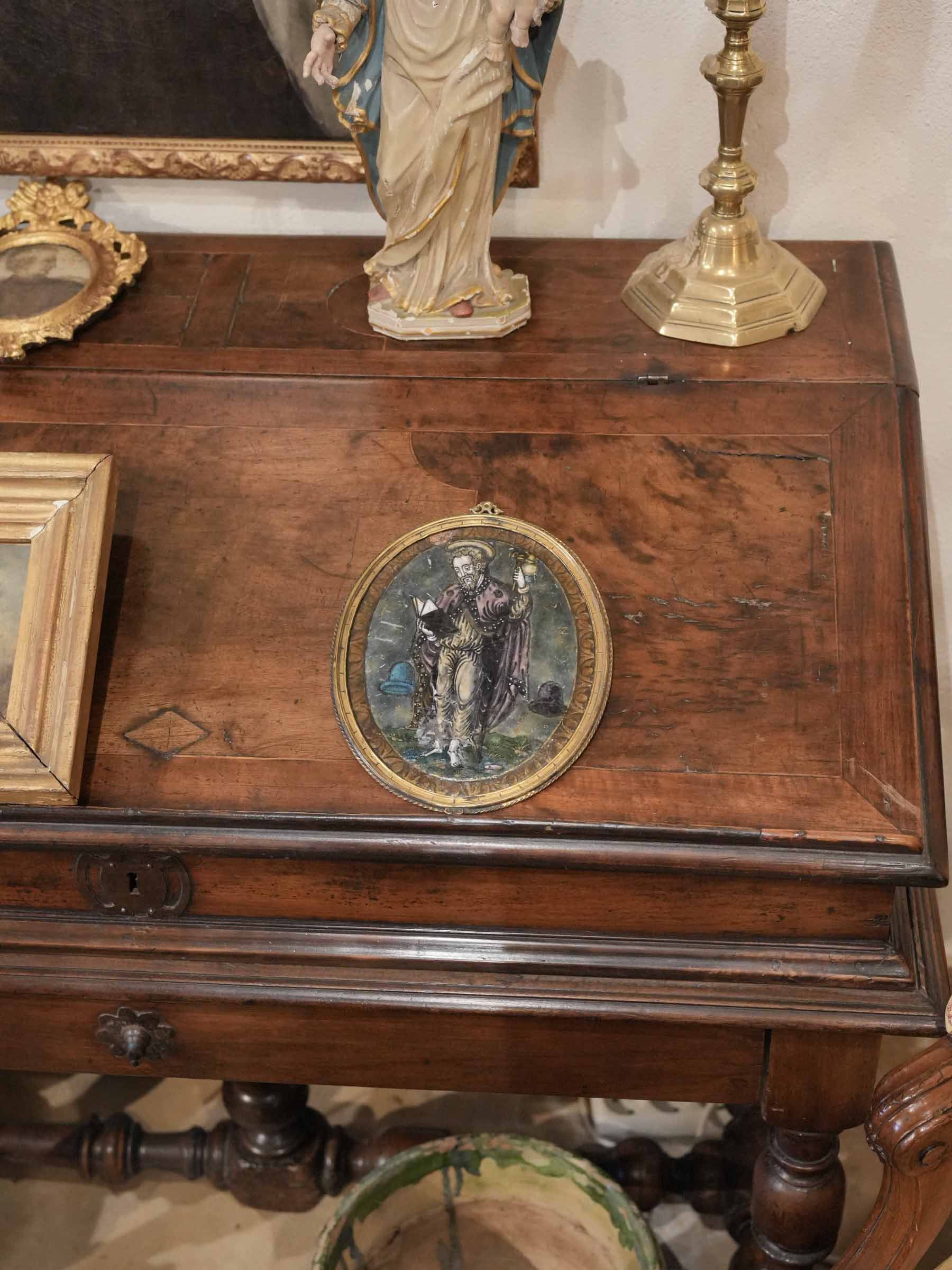 Atmospheric Limoges relic from Renaissance