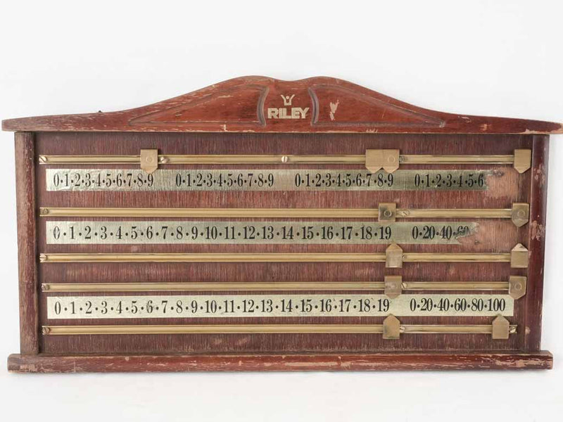 Old-fashioned billiard tally board
