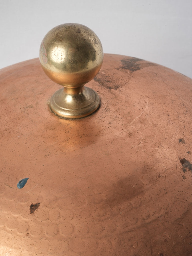 Substantial domed copper platter  