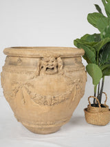 Grand Sienese ornate urn terracotta