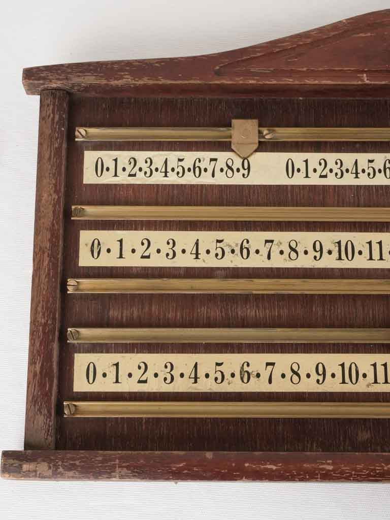 Rustic early-century scoring board
