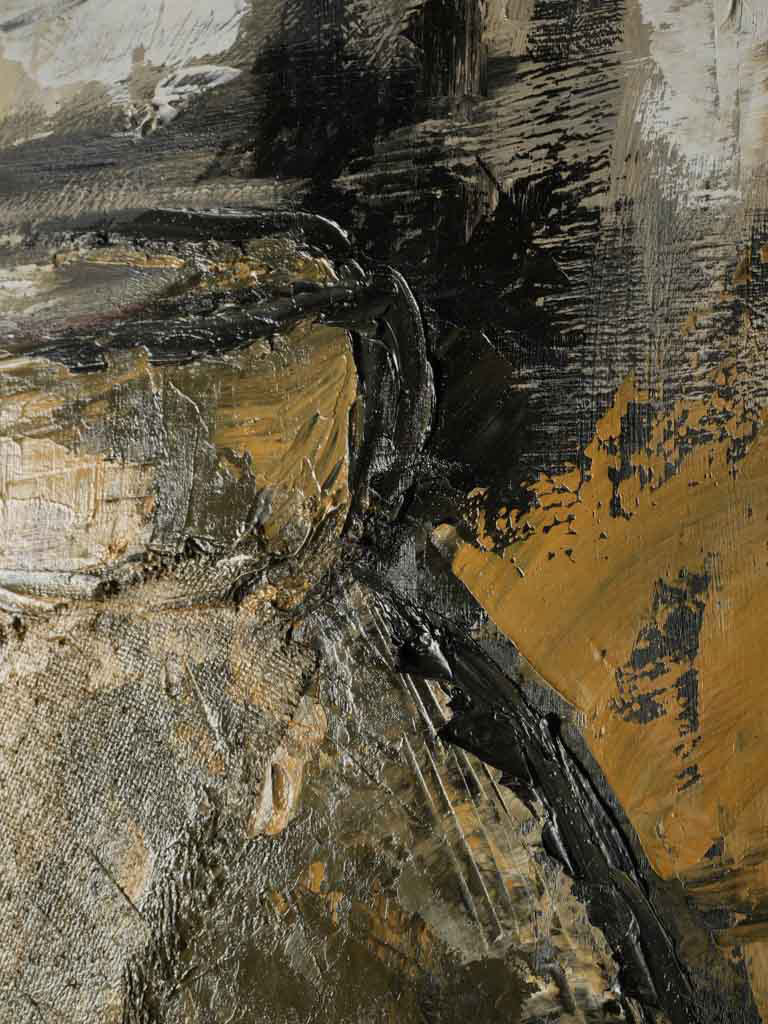 Distinctive modern oil-on-canvas piece  
