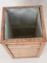 Vintage bamboo pot plant holder/cachepot 17¼"
