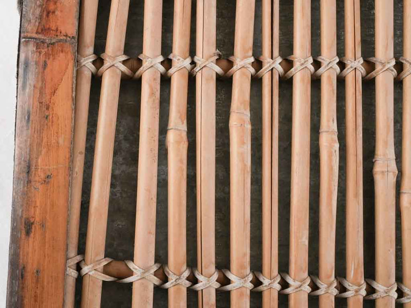 Vintage bamboo pot plant holder/cachepot 17¼"