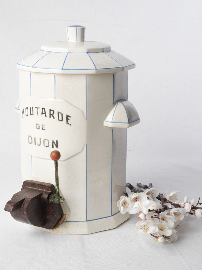 Vintage French mustard dispenser ceramic  