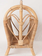 Bamboo & wicker magazine rack 18"