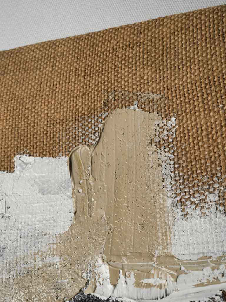 Artistic coarse burlap canvas  